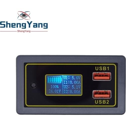 ZK-BC 4.5-32v 12v 24v Lead-acid lithium battery Voltmeter ammeter 18650 capacity tester battery monitor USB quick charger QC3.0
