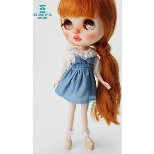 1PCS Blyth accessories fashion lantern shirt, denim dress for Blyth Azone 1/6 doll clothes