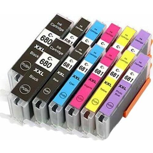 12PK Compatible Ink Cartridges for PGI680 CLI681 PGI-680 CLI-681 use for Canon Pixma TR7560 TR8560 TS6160 TS8160 TS9160 et