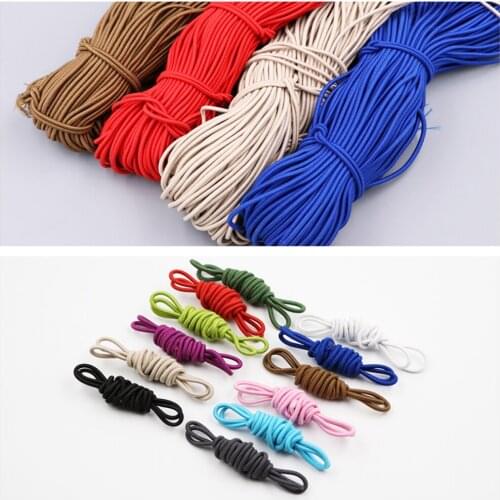 3 meters/lot strong elastic rope cord 3mm round bungee shock stretch string DIY 24 multiple colors