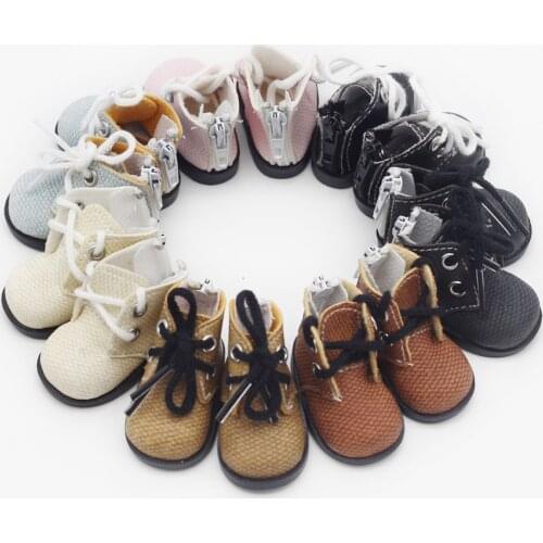 4.5*2.5cm Doll Shoes For Dolls Toy Accessories 15cm 20cm EXO KPOP Plush Dolls Boots BJD doll shoes