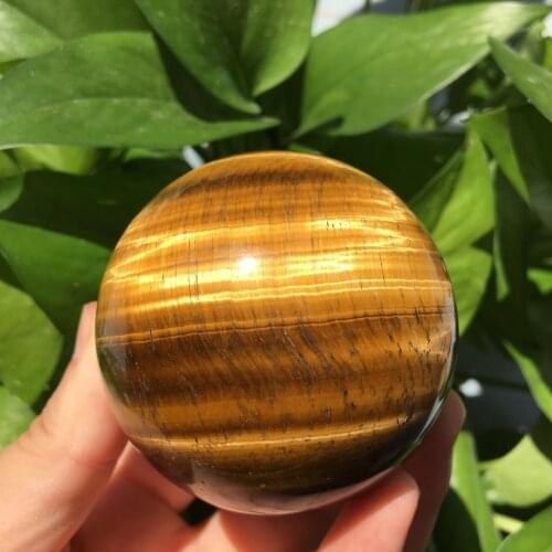 4-5cm Natural Tiger s Eye Quartz Crystal Sphere Ball Healing
