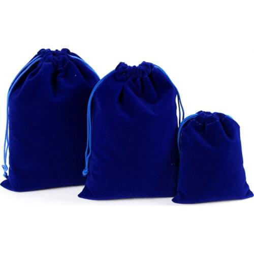 2021 New Color Velvet Jewelry Bags 100pcs/lot 7x9cm Drawstring Gift Bag Fashion Jewelry Wedding Gift Packaging Candy Storage