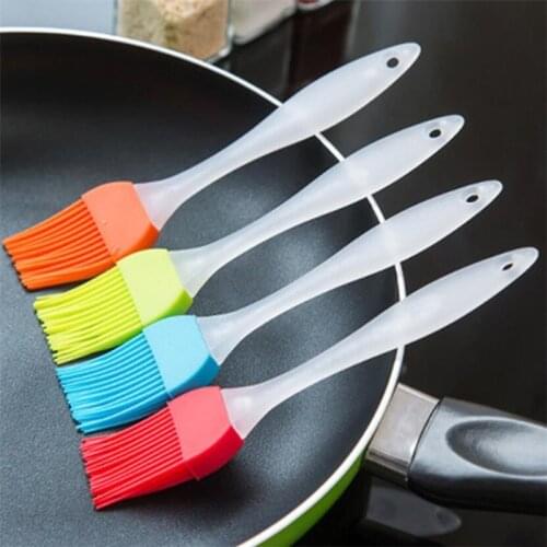 Silicone Pastry Oil Brush Baking Oil Cake Pastry Cream Brush High Temperature Resistant Camping BBQ Utensil Kitchen BBQ Tools