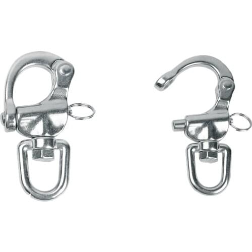 70mm 87mm Stainless Steel Swivel Snap Shackle Eyelet Shackles with D Ring Marine Boat Rigging Hardware SKD88