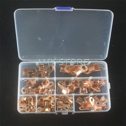 90pcs SET Open Lugs Copper Battery Connector Cable Terminal Wire Terminals OT 10A-100A