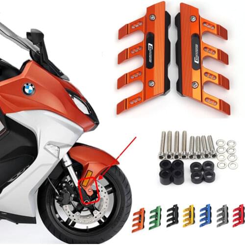 For BMW C650 sport C650sport Motorcycle CNC Accessories Mudguard Side Protection Block Front Fender Anti-Fall Slider