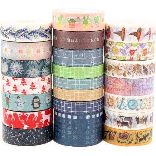 B256-B288 1Pcs Kawaii Cartoon Decoration Tape Paper Washi Masking Tape Creative Scrapbooking Stationary School Supplies