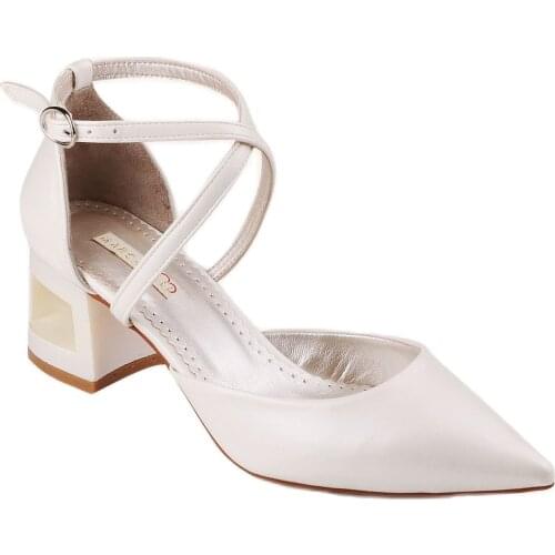 White wedding shoes Bride High heels platform shoes for woman ladies party dress pearl detailed bridal shoes bridal party shoes
