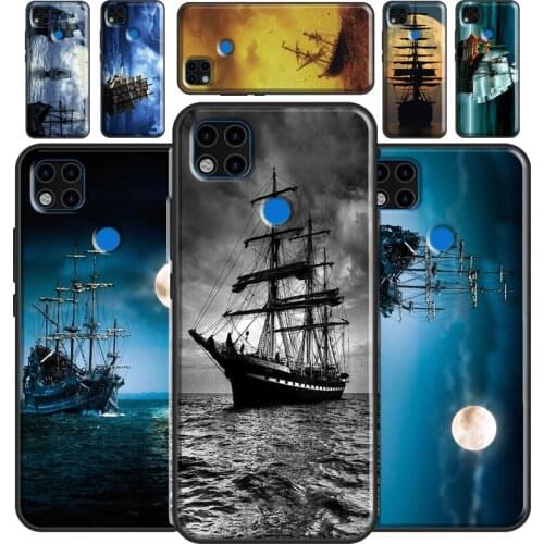 Old Ship in Sea Moon Night Case For Xiaomi Redmi Note 10 Pro Note 9S 8T 8 9 Pro Phone Cover For Redmi 9 9T 9A 9C 8A
