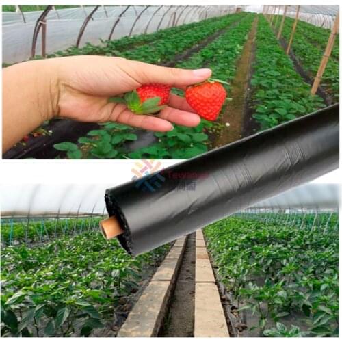 10~50m Thicken 0.014mm Black Agriculture Shade PE Film Greenhouse Frost Protection Weeding Control Plants Keep Warm Mulch Film