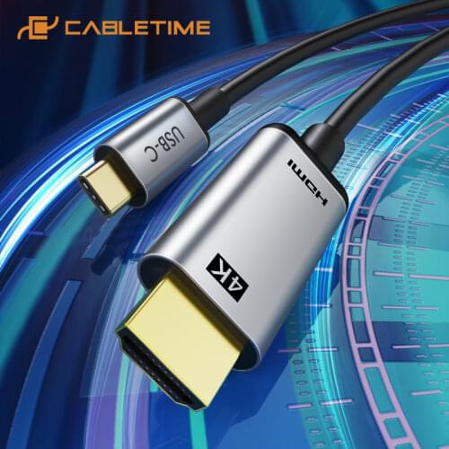 CABLETIME USB C to HDMI Cable 4k hdmi cable 4K 60Hz Type C HDMI Thunderbolt 3 for Samsung Huawei mate 20 Book pro USB-C HDM C029