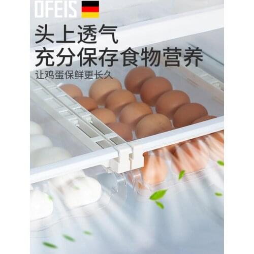 OFEIS Refrigerator Food Storage Box Kitchen Accessories Organizer Fresh Box Dumplings Vegetable Egg Holder Stackable Microwave
