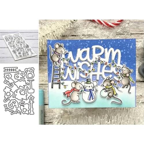 Cute Little Mouse Metal Cutting Dies for Scrapbooking Handmade Tools Mold Cut Stencil New 2021 DIY Card Make Mould Model Craft