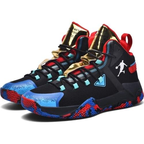 Hot Sale Men Basketball Shoes High Top Sneakers Men Retro Basketball Shoes Lace Up Trend Men Sneakers Walking Shoes Gym Training