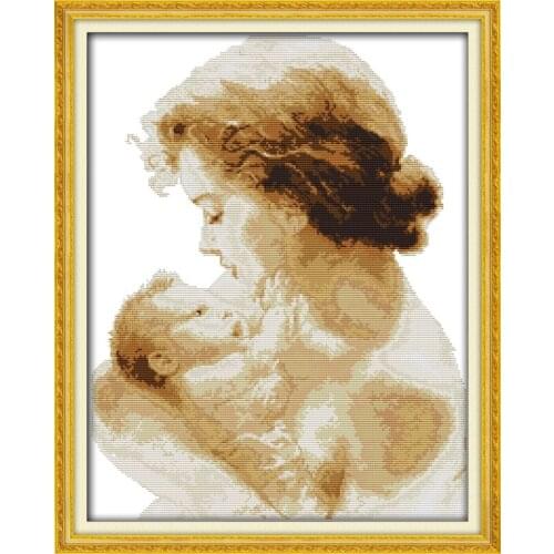 Mothers love Printed Canvas DMC Counted Chinese Cross Stitch Kits printed Cross-stitch set Embroidery Needlework DIY