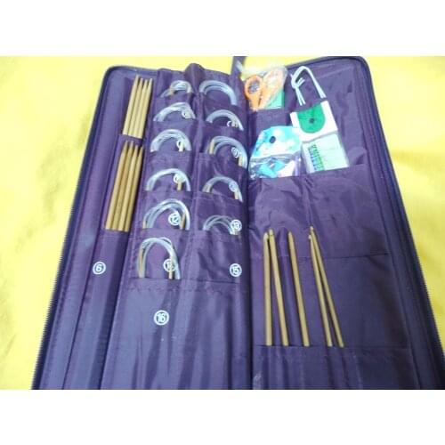 Ring Needle set Crochet Hooks 36cm 25cm Bamboo Straight Needles Set Knit Weave Stitches Knitting Curcular Needle DIY needlework