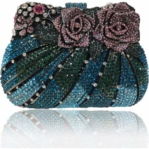 Latest Luxury Bag for Wedding&Party Women Evening Party Diamonds Luxury Clutch Fashion Bling Crystal Bridal Wedding Bags Purse