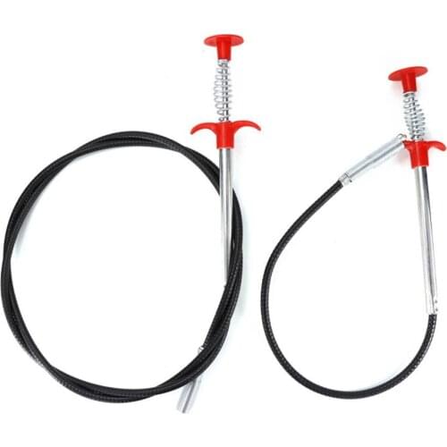 Aluminum Alloy Durable Drain Cleaner Flexible Hand Grip Sewer Kitchen Toilet Bathtub Cleaning Rod Dredging Sticks