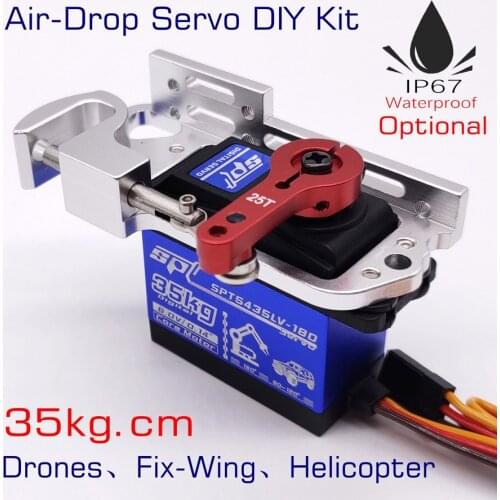 STServo 35kg Remote Control Air-Drop Releasable Servo Kit maximum 8kg load release goods from air for Drone Fix-wing Helicopter
