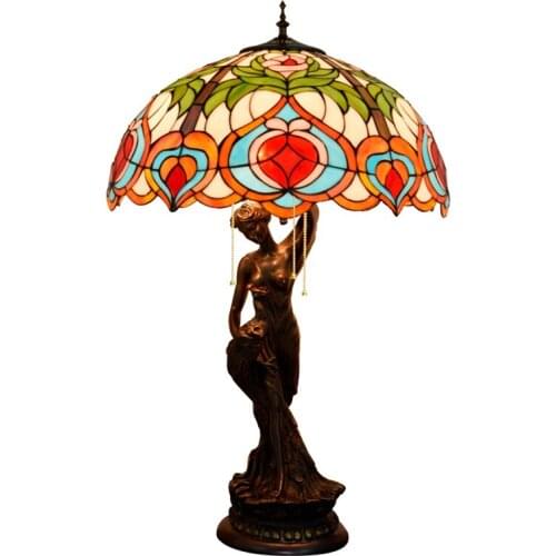 LED Tiffany Beauty Resin Iron Glass Art Deco LED Lamp.LED Light.Table Light.Table Lamp.Desk Lamp.LED Desk Lamp For Bedroom