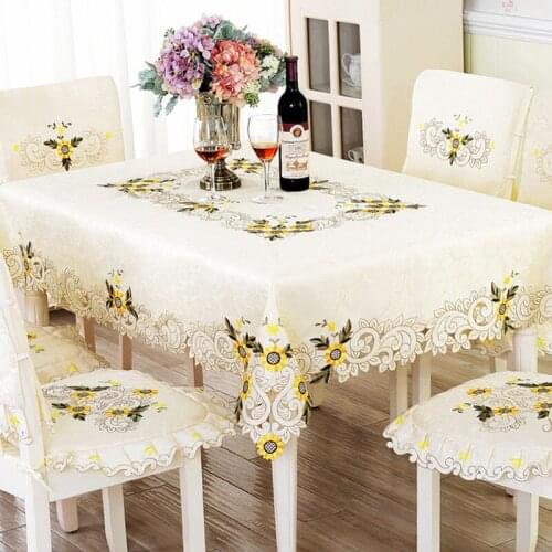 Cloth European-stle embroidered table cloth table cloth table mat c ok