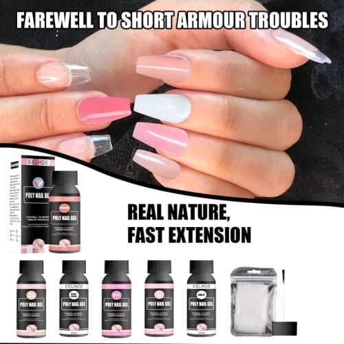 30ml Nail Extension Builder Gel Soak Off UV Extend Nail Hard Jelly Gel Clear Natural Nail Crystal Gel Nail Fiber Extension Glue