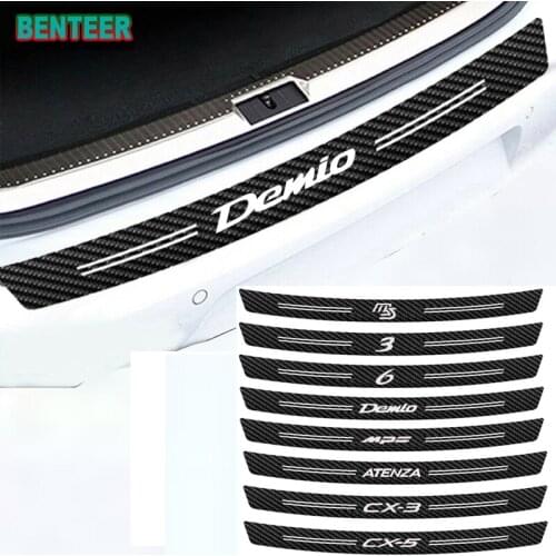 Carbon fiber car bumper sticker For Mazda 3 6 MS Demio MPS ATENZA CX-3 CX-5 Accessories
