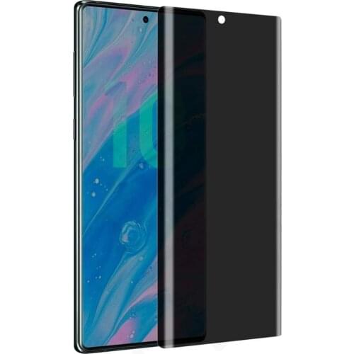 Privacy Filter 3D Curved Tempered Glass Full Coverage Film AntiSpy Screen Protector for samsung galaxy note 10/Note 10