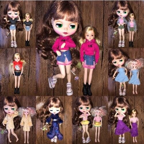 1/6 clothes For Dolls For Licca doll Momoko Doll Blyth doll clothes Jumpsuit dress suit For Girls Dolls