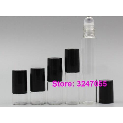 1ml2ml3ml5ml10ml Mini Sample Convenient Aromatherapy Essential Oil Storage Roll on Bottle, Small Clear Fragrance Serum Vials