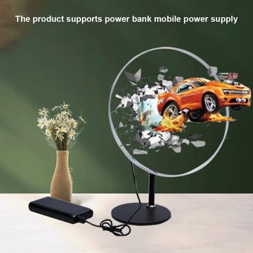 3D Holographic Advertising Machine 30CM Desktop Fan Screen Projector Holographic Imaging Light Support Multiple Video Formats