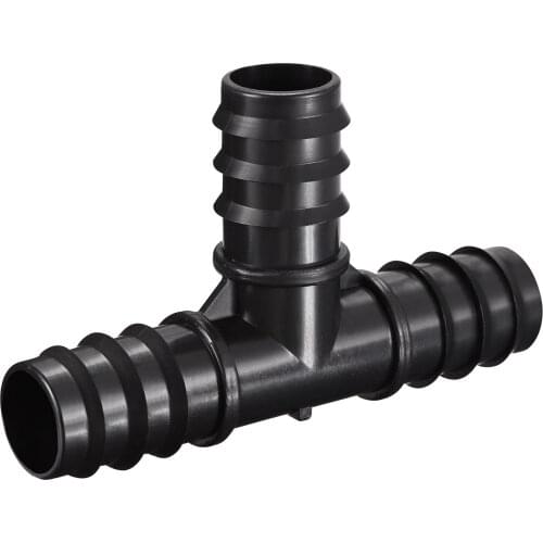 Uxcell Hose Barb Irrigation Fittings 25mm Barbed Plastic for 1 Inch Inner Dia Hose Black 4 Pcs