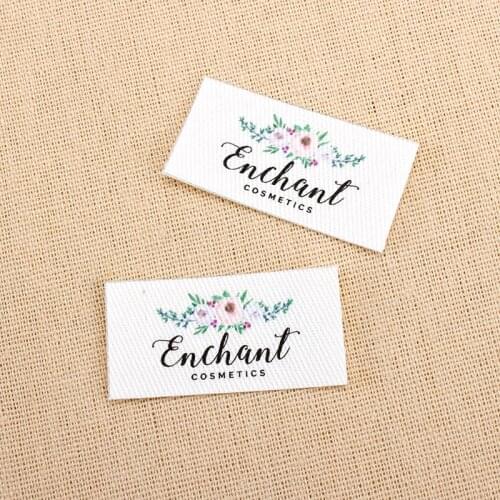 75 Custom Iron Labels, Logo or Text, Custom Design, iron on, Custom Design，flowers Labels (TB0103)
