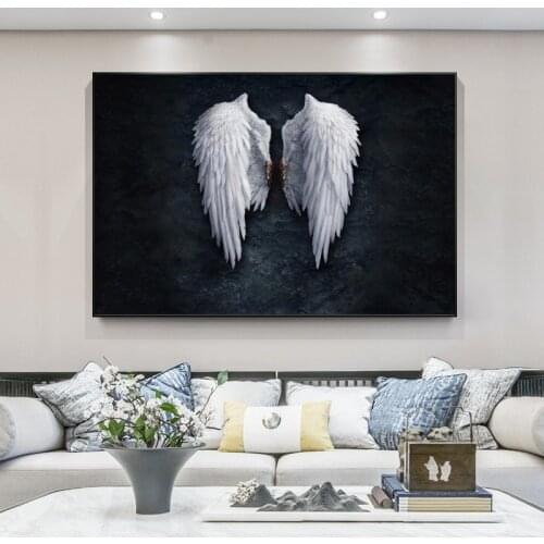 Abstract Angel Wings Canvas Art Posters And Prints Modern Wings Canvas Paintings On the Wall Art Canvas Pictures For Living Room