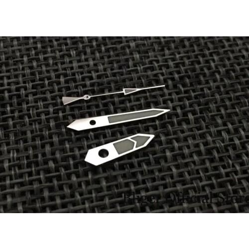 New Silver Edge Green Luminous Watch Hand fit NH35A NH36A 7s26 7s36 7s25 7s35 6r15 4r15 4r35 4r36 6309 7002 7009