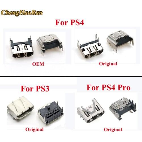 ChengHaoRan 1x For Sony PlayStation 3 PS3 Slim 3000 4000 For PS4 Pro Slim HDMI Jack Port Socket Interface Connector replacement