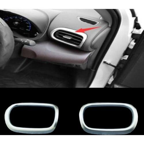 ABS Side Air Conditioner Outlet Cover Decoration Sticker Machine Internal Accessories For Toyota Yaris Cross 2020 2021 2pcs/set
