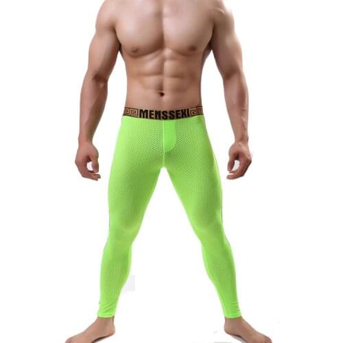 Breathable Mesh Tights Men Sport Leggings Sexy Compression Pants Fitness Running Workout Training Leggins