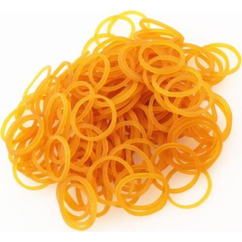 Diameter 10mm-60mm Width 1.5mm Yellow High Elastic Rubber Bands Supplies Stretchable Latex Rings For Home Office Stationery
