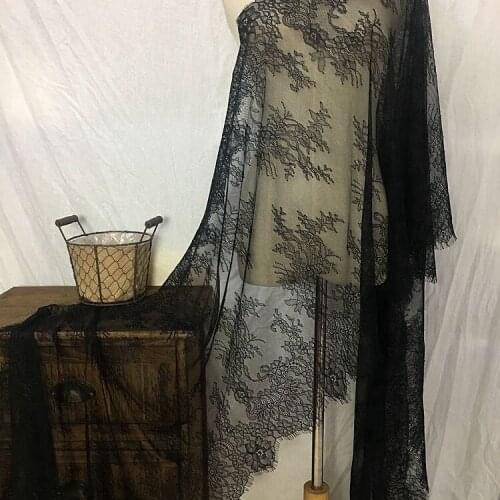 LASUI 62 cm *3 meter=1 piece Elegant eyelash lace fabric French Weeding Dress fashion cloth skin-friendly Accessories C0270