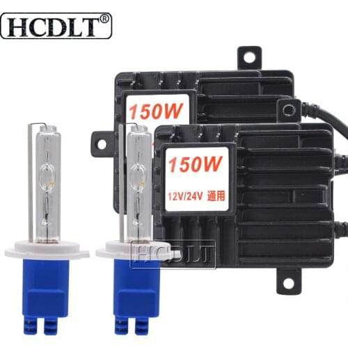HCDLT High Power 150W HID Xenon Kit 24V Car Headlight Ballast Bulb Kit Xenon H7 H1 H11 HB3 HB4 Replacement For Auto Truck Boat