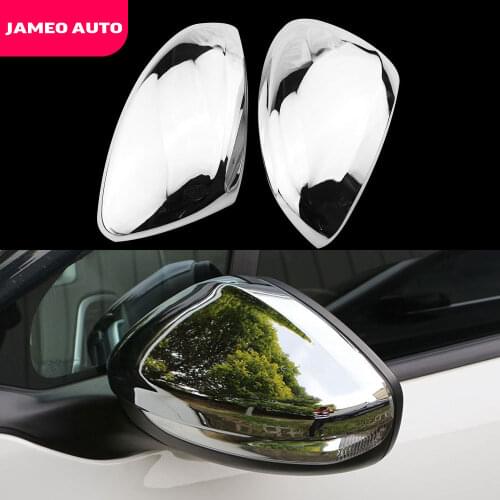 Jameo Auto 2Pcs/Set Exterior Car Chrome Rearview Mirror Protection Cover Trim Fit for Peugeot 208 GTI 2014 - 2018 Accessories