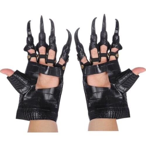 Halloween Carnival Party Props Devil Vampire Demon Zombie Long Nail Gloves Men Scary Cosplay Armor Dragon Claw Cover Accessories