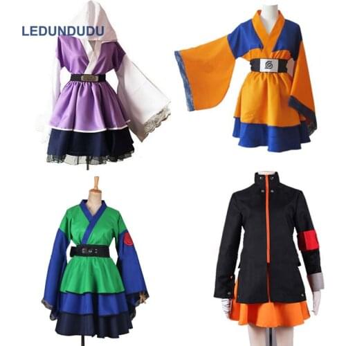 BORUTO Cosplay Costumes Hatake Kakashi Clothes Suit Hyuga Hinata Kimono Lolita Dress Kids Women Tops Skirts for Halloween