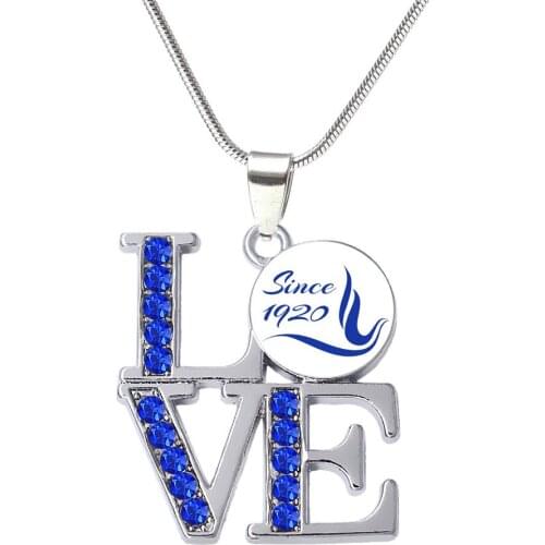 Double Nose metal sticker zeta phi beta pendant necklaces sorority jewelry for Greek university organization members gift
