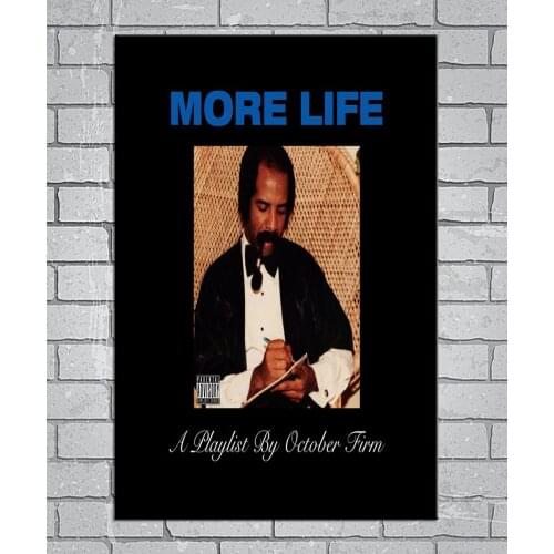 N1060 Drake More Life 2017 Album Stream Hip Hop Rap Light Canvas Custom Poster Wall Decor 20X30 27x40 inch