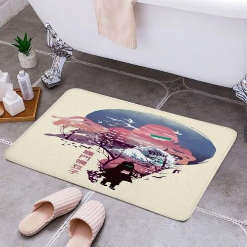 Ukiyo e Nezuko Cheaper Anti-slip Modern Area Rugs Living Room Balcony Bathroom Printed Carpet Doormat Hallway Bath Mat
