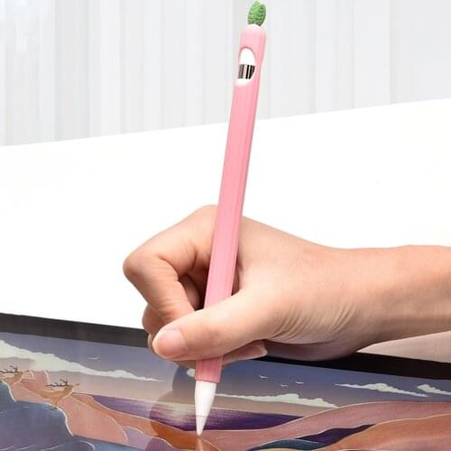 Non-slip Pencil Skin Cute Fruit Silicone Protective Pencil Case Cap for Apple Pencil 1 2 Anti-scratch Anti-fall Tablet Touch Pen
