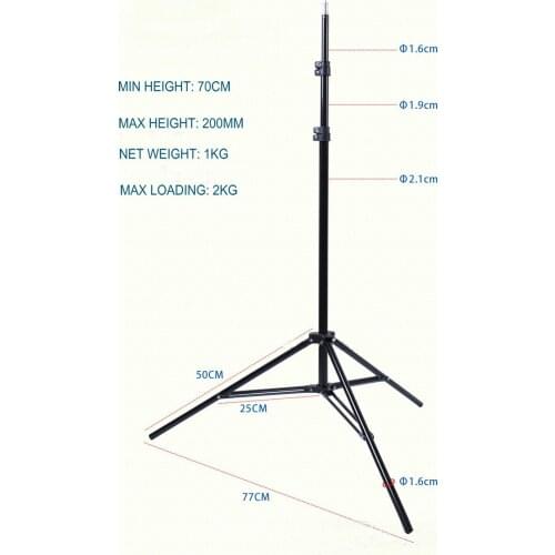 NEW 200CM Height Photograph Support System Tripod Stand for Charge Ligh Holder Photograph tripod 826